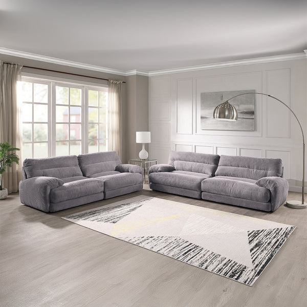 ACME Cadenza Gray Corduroy Sofa Model LV03260