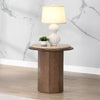 ACME Kasha Travertine Top & Walnut End Table Model LV03326