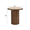 ACME Kasha Travertine Top & Walnut End Table Model LV03326