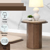 ACME Kasha Travertine Top & Walnut End Table Model LV03326