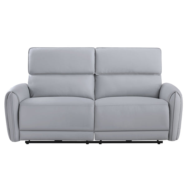ACME Jeromie Gray Synthetic Leather Power Motion Sofa with USB Port Model LV03335