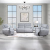 ACME Jeromie Gray Synthetic Leather Power Motion Sofa with USB Port Model LV03335