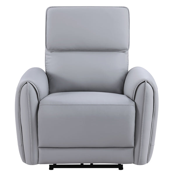 ACME Jeromie Gray Synthetic Leather Power Motion Recliner with USB Port Model LV03337