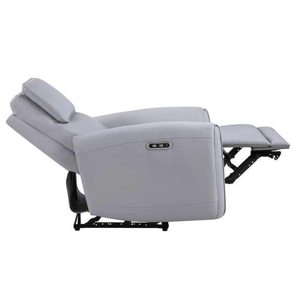 ACME Jeromie Gray Synthetic Leather Power Motion Recliner with USB Port Model LV03337