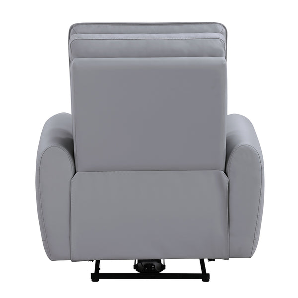 ACME Jeromie Gray Synthetic Leather Power Motion Recliner with USB Port Model LV03337