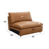 ACME Brighton Brown Top Grain Leather Modular - Armless Chair Model LV03371