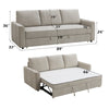 ACME Leira Beige Linen Sofa with Sleeper Model LV03490