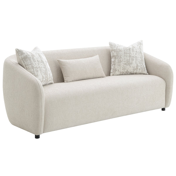 ACME Etienne Beige Linen Sofa with 3 Pillows Model LV03580