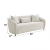 ACME Etienne Beige Linen Sofa with 3 Pillows Model LV03580