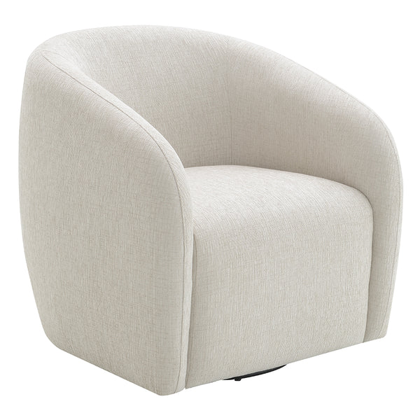ACME Etienne Beige Linen Chair with Swivel Model LV03582