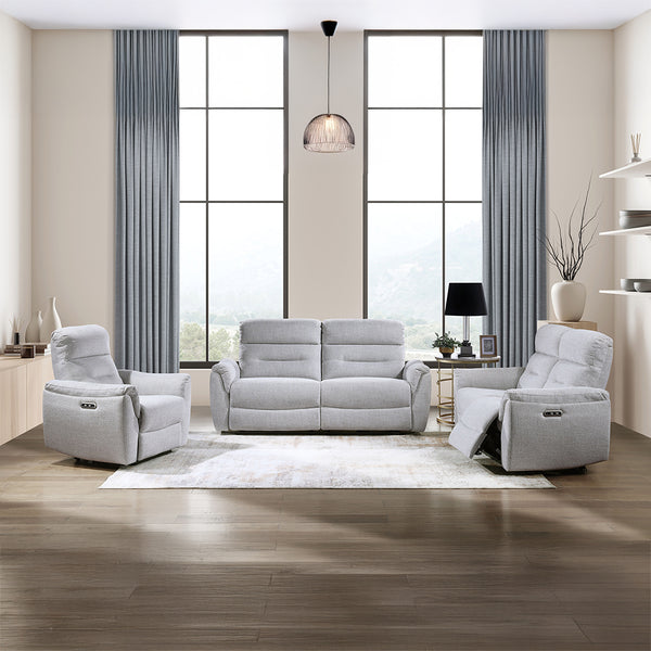 ACME Eastre Beige Chenille Power Motion Sofa with USB Port Model LV03585