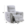 ACME Eastre Beige Chenille Power Motion Recliner with USB Port Model LV03587