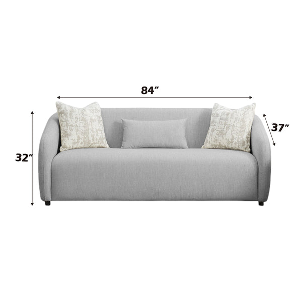 ACME Etienne Gray Linen Sofa with 3 Pillows Model LV03590