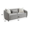ACME Etienne Gray Linen Sofa with 3 Pillows Model LV03590