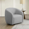 ACME Etienne Gray Linen Chair with Swivel Model LV03592