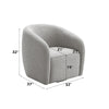 ACME Etienne Gray Linen Chair with Swivel Model LV03592