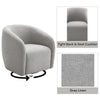 ACME Etienne Gray Linen Chair with Swivel Model LV03592