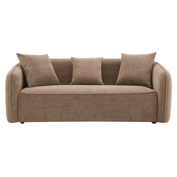 ACME Keith Brown Chenille Sofa with 3 Pillows Model LV03600