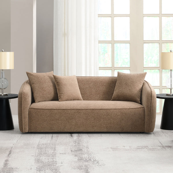 ACME Keith Brown Chenille Sofa with 3 Pillows Model LV03600