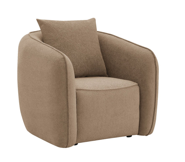 ACME Keith Brown Chenille Chair with Pillow Model LV03602