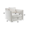 ACME Yolanda Beige Chenille Chair with Pillow Model LV03607