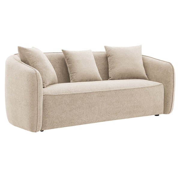 ACME Keith Beige Chenille Sofa with 3 Pillows Model LV03610