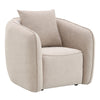 ACME Keith Beige Chenille Chair with Pillow Model LV03612