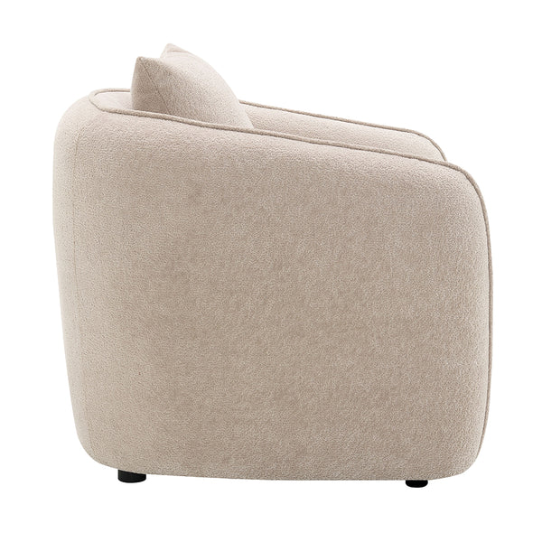 ACME Keith Beige Chenille Chair with Pillow Model LV03612
