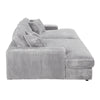 ACME Hilde Lighr Gray Cordoury Sectional Sofa with 4 Pillows Model LV03680