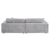 ACME Hilde Lighr Gray Cordoury Sectional Sofa with 4 Pillows Model LV03680