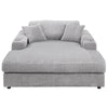 ACME Hilde Lighr Gray Cordoury Chaise with 2 Pillows Model LV03681