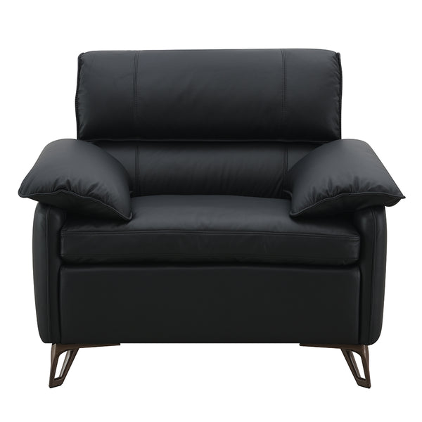 ACME Eilene Black Top Grain Leather Chair Model LV03702