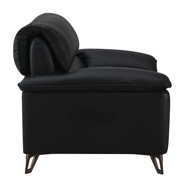 ACME Eilene Black Top Grain Leather Chair Model LV03702