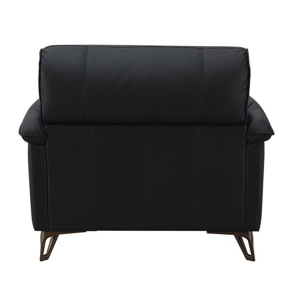 ACME Eilene Black Top Grain Leather Chair Model LV03702