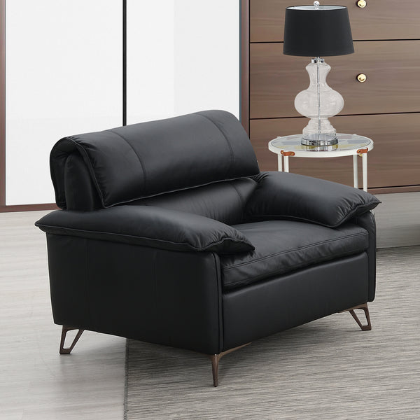 ACME Eilene Black Top Grain Leather Chair Model LV03702