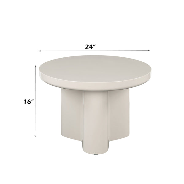 ACME Joane Light Gray High Gloss End Table Model LV03746