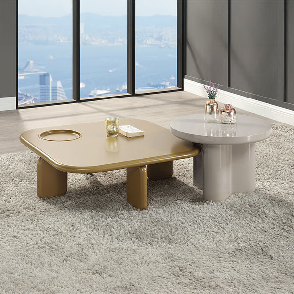 ACME Joane Light Gray High Gloss End Table Model LV03746