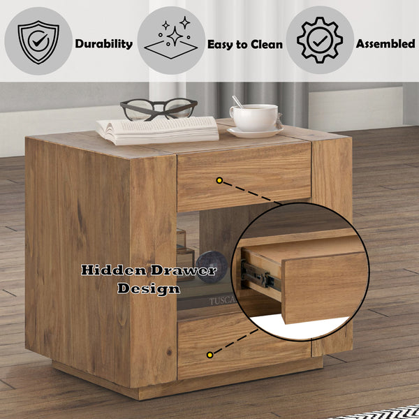 ACME Harlan Oak End Table Model LV03776