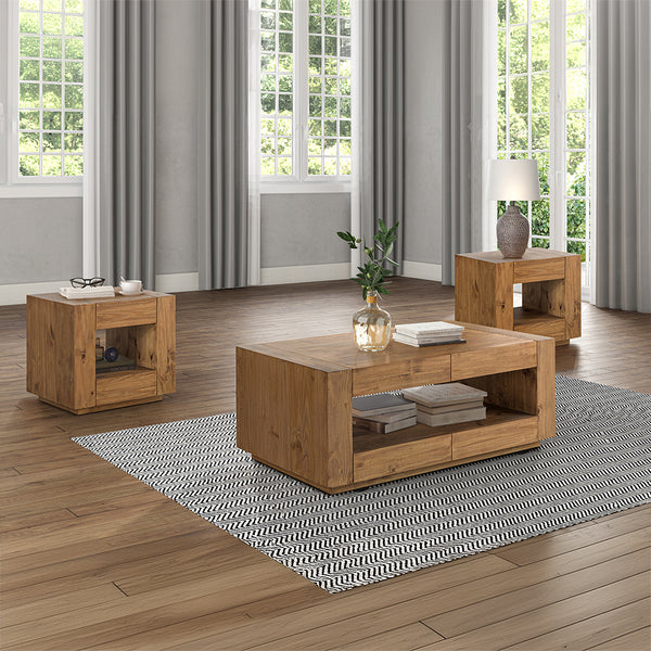 ACME Harlan Oak End Table Model LV03776