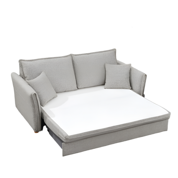 ACME Oran Gray Chenille Sofa with Sleeper Storage & 2 Pillows Model LV03800