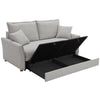 ACME Oran Gray Chenille Sofa with Sleeper Storage & 2 Pillows Model LV03800