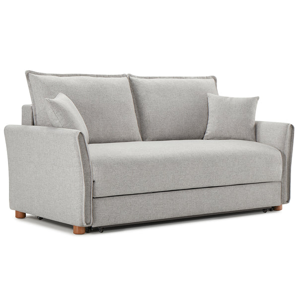 ACME Oran Gray Chenille Sofa with Sleeper Storage & 2 Pillows Model LV03800