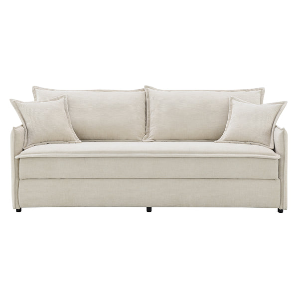 ACME Elisea Beige Chenille Sofa with Sleeper & 2 Pillows Model LV03810