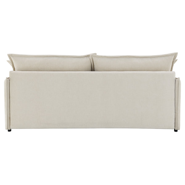 ACME Elisea Beige Chenille Sofa with Sleeper & 2 Pillows Model LV03810