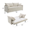 ACME Elisea Beige Chenille Sofa with Sleeper & 2 Pillows Model LV03810