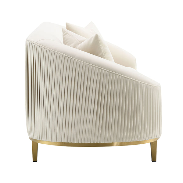 ACME Martina Ivory Velvet Sofa with 2 Pillows Model LV03850