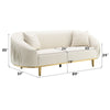ACME Martina Ivory Velvet Sofa with 2 Pillows Model LV03850