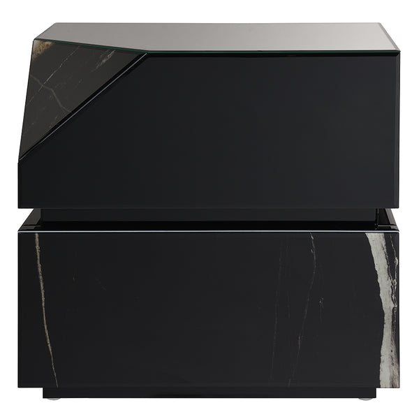 ACME Drisana Black Mirrored End Table Model LV03866