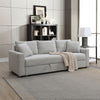 ACME Connie Gray Boucle Sofa with Sleeper & 2 Pillows Model LV03880