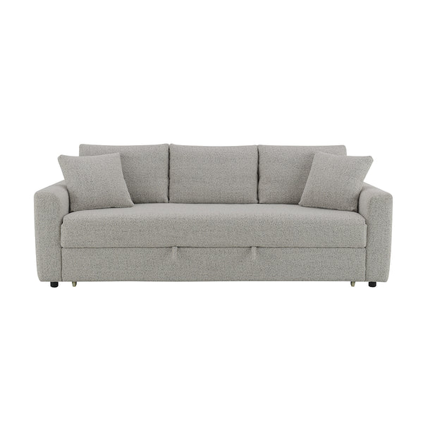 ACME Connie Gray Boucle Sofa with Sleeper & 2 Pillows Model LV03880